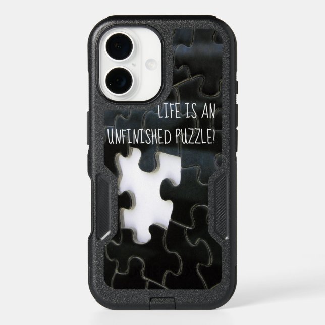Black and White Missing Puzzle Piece Photograph Otterbox iPhone Case (Back)