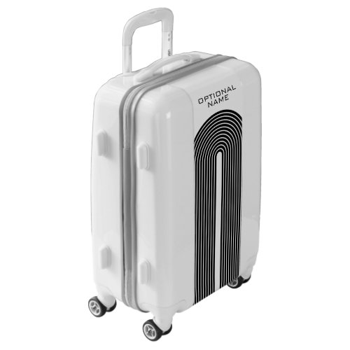 Black and White mod Stripe arch _ minimal Luggage