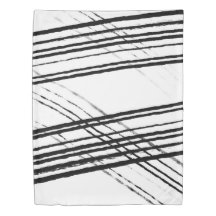 Black and white Modern Abstract Bedding