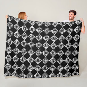 Black And White Modern Art Deco Diamonds Blanket