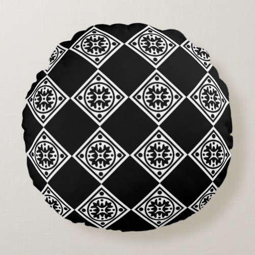 Black And White Modern Art Deco Diamonds Pillow