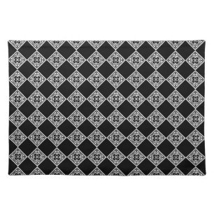 Black And White Modern Art Deco Diamonds Placemats