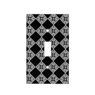 Black And White Modern Art Deco Light Switch Cover