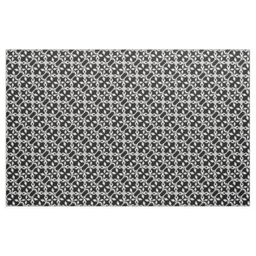 Black And White Modern Art Deco Pattern Fabric