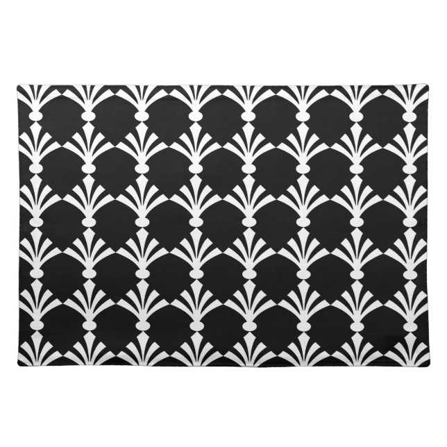 Black And White Modern Art Deco  Placemats (Front)