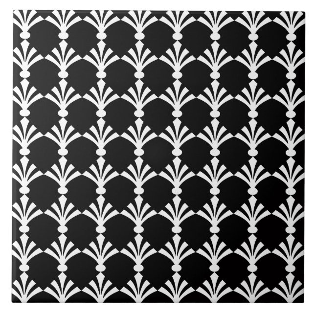 Black And White Modern Art Deco  Trivet (Front)