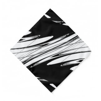 Black and White Modern Bandana
