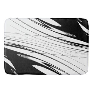 Black and White Modern Bath Mat