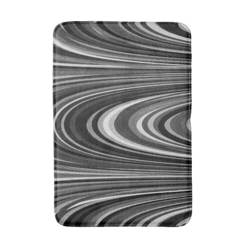 Black and White Modern Bath Mat Zazzle