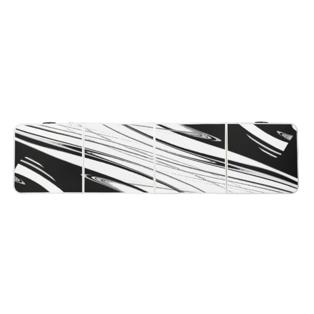 Black and White Modern Beer Pong Table (Top)