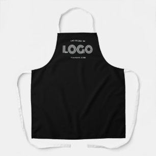 Black and White Modern Business Logo Apron