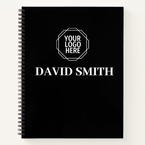 Black and White Modern Business Notebook