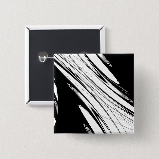 Black and White Modern Button (Front & Back)