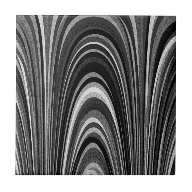 Black and White Modern Ceramic Tile (Front)