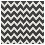 Black and White Modern Chevron Fabric