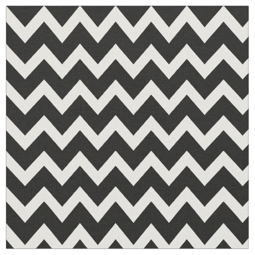 Black and White Modern Chevron Fabric