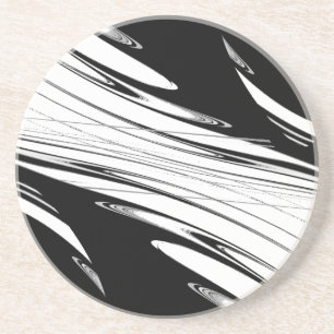 Black and White Modern Coaster