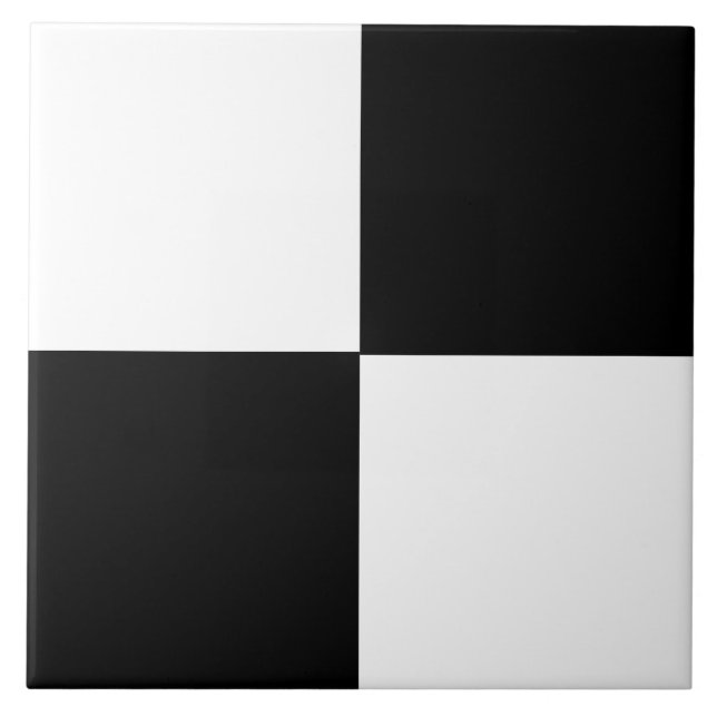 Black and white modern design ceramic tile (Front)