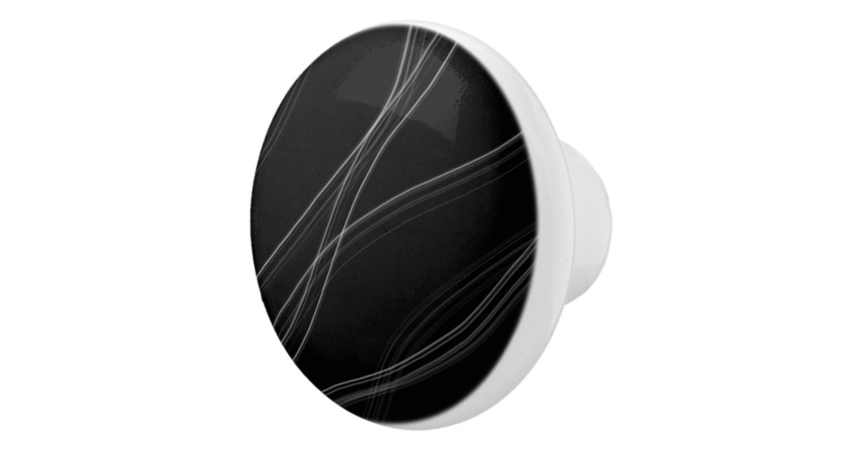 Black and White Modern Design Round Knobs Zazzle