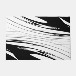 Black and White Modern Doormat