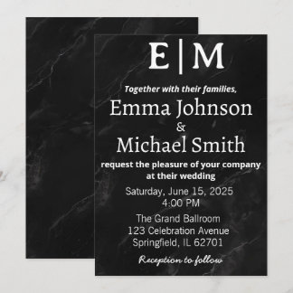 Black and White Modern Elegance  Invitation