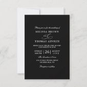 Black and White Modern Elegance QR Code Wedding Invitation | Zazzle