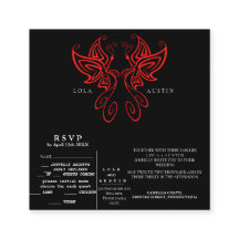 Black and White Modern Elegance Wedding RED All In