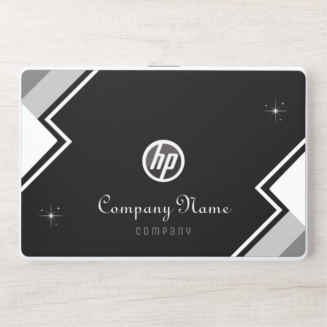 Black And White Modern Elegant Personalized   HP Laptop Skin (Front)