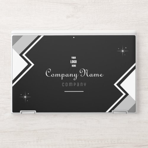 Black And White Modern Elegant Personalized  HP Laptop Skin