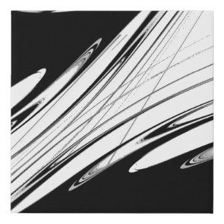 Black and White Modern Faux Canvas Print