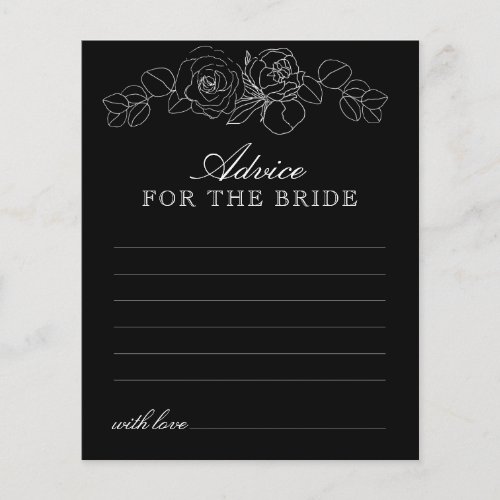 Black and White Modern Floral Advice for the Bride