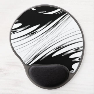 Black and White Modern Gel Mouse Pad
