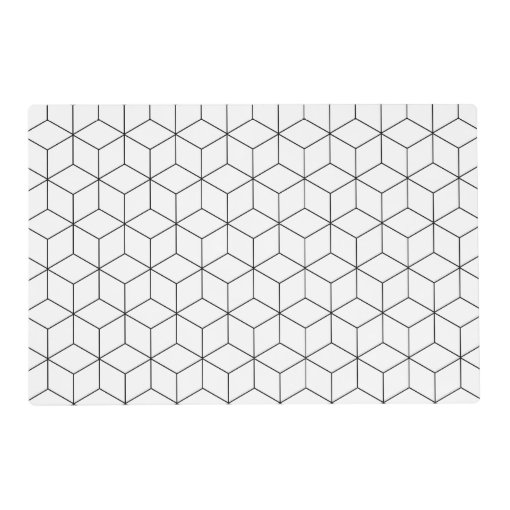 Black And White Modern Geometric Placemat Zazzle