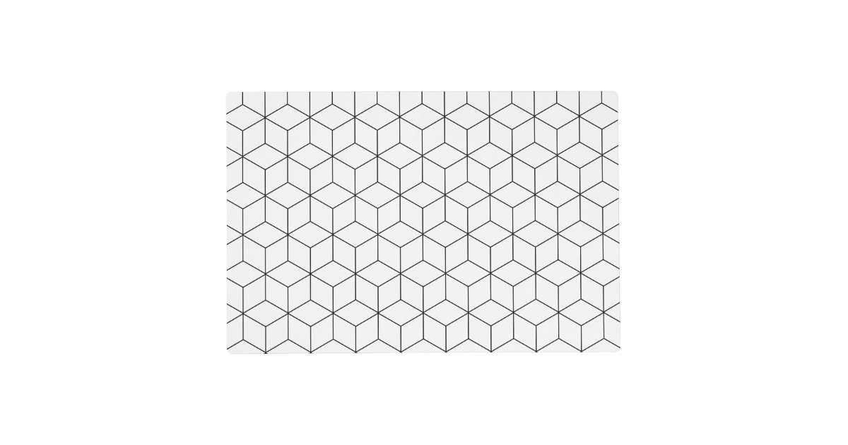 Black And White Modern Geometric Placemat Zazzle