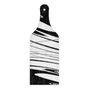 Black and White Modern Glass Cutting Board
