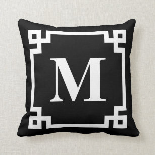 modern black throw pillows