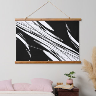 Black and White Modern Hanging Tapestry