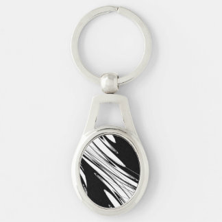 Black and White Modern Keychain