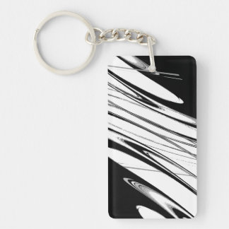 Black and White Modern Keychain