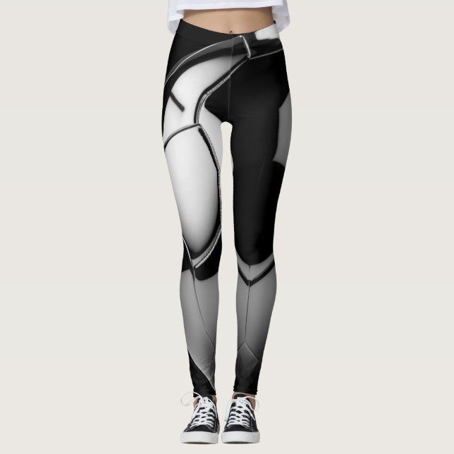 Black and White Modern Leggings (Front)