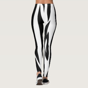 Black and White Modern Leggings Stylish Minimal