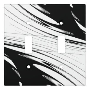 Black and White Modern Light Switch Cover