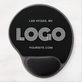 Black and White Modern Logo Gel Mouse Pad