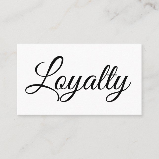 Black and white modern loyalty card (Front)