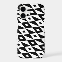 Black and white modern lozenges pattern