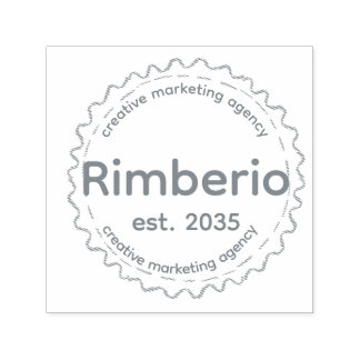 Black And White Modern Marketing Agency Round Stam Self-inking Stamp