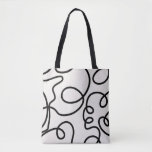 Black And White Modern Minimal Line Brush Strokes Tote Bag<br><div class="desc">Mid Century Modern Abstract Brush Strokes – Minimal Line – Cream white background with black minimal lines.</div>