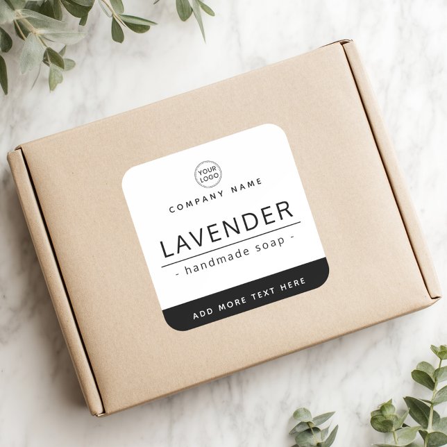 Black and white modern minimal logo product label (Black and white modern minimal logo product label)