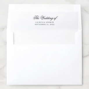 Black and White Modern Minimalist Envelope Liner