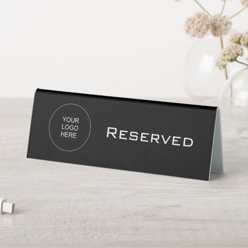 Black And White Modern Minimalist Trendy Reserved Table Tent Sign